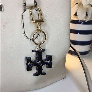 Tory Burch Resin Logo Keyfob
